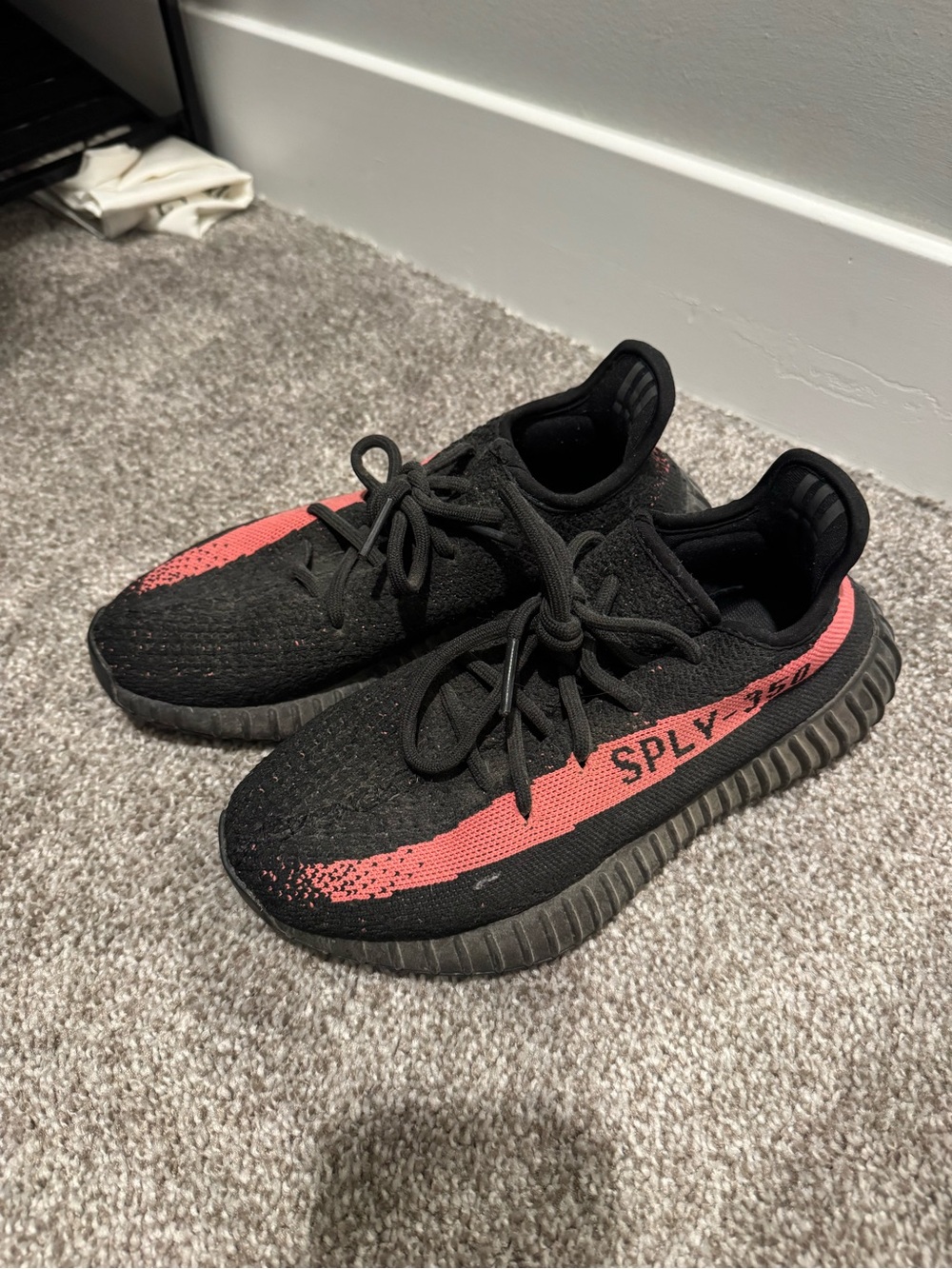 Black and Coral Women's Athletic Sneakers - SPLY Detail